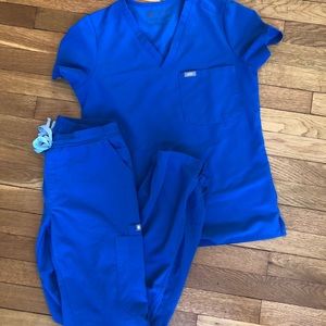 Figs royal blue scrubs XS